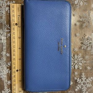 Blue leather wallet